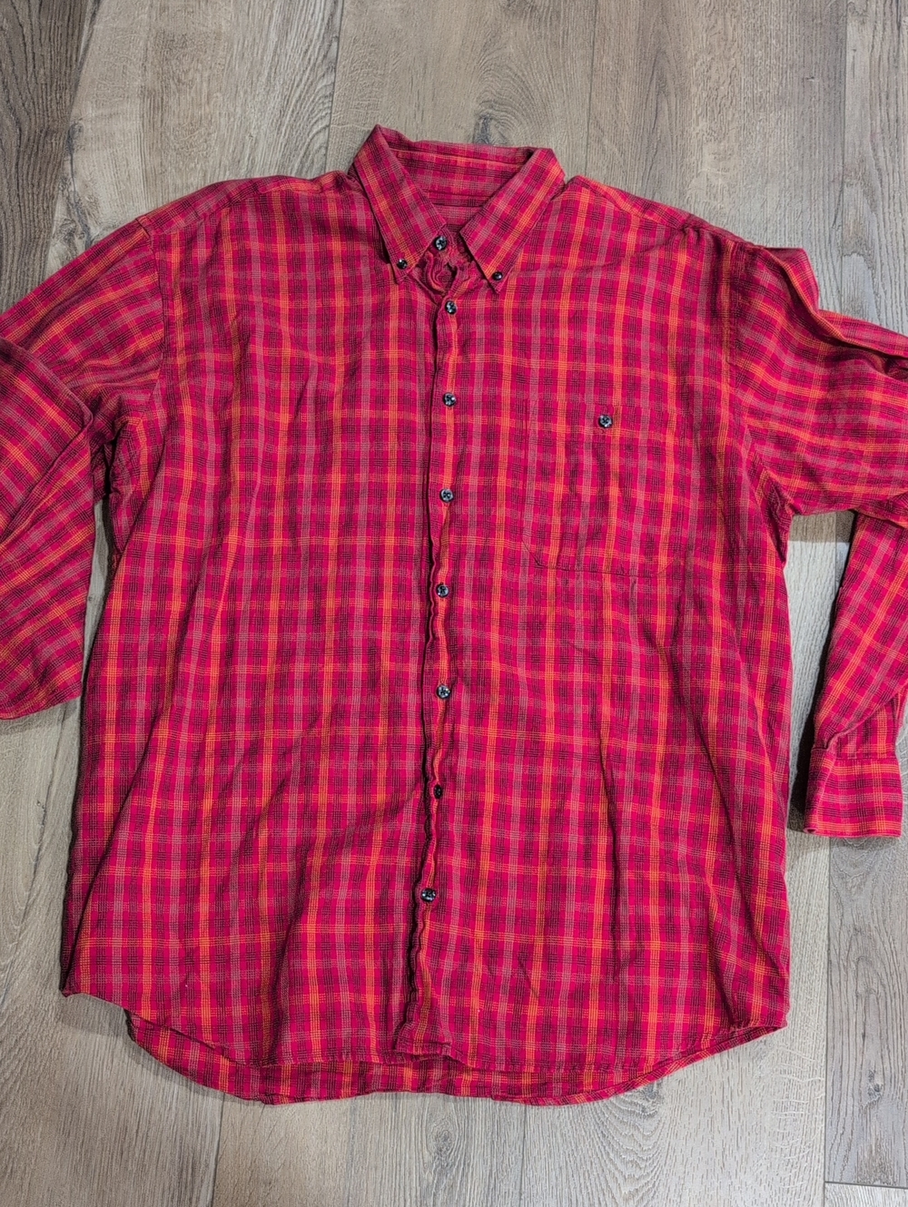 Windsor Lake Red Plaid Button-Down Shirt
